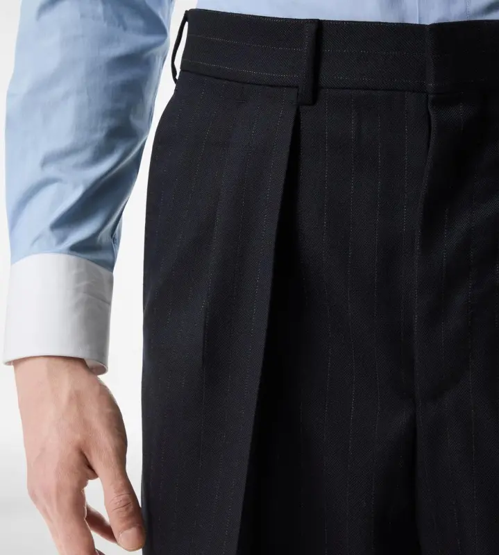 SUBTLE PINSTRIPE DOUBLE PLEAT PANT NAVY online